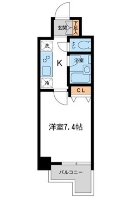 WILL DO 越谷(1K/3階)の間取り写真