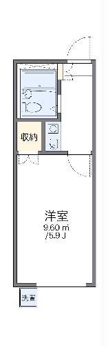 レオパレスエクセル領家(1K/1階)の間取り写真