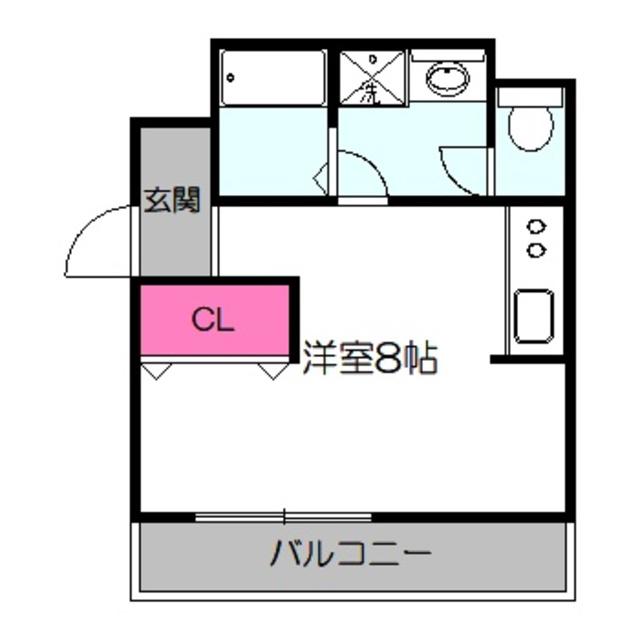 ノブレカステリオ(1K/2階)の間取り写真