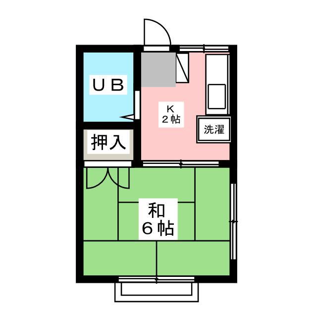 コーポ高橋(1K/2階)の間取り写真