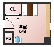 くずは寮(ワンルーム/2階)の間取り写真