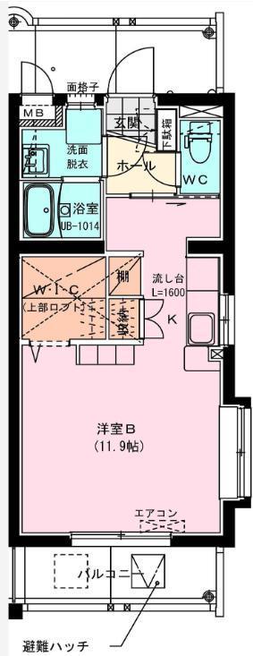 ヴィオッティ(ワンルーム/5階)の間取り写真