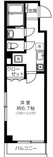 PICCHIO御徒町(1K/3階)の間取り写真