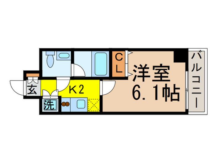 ルクレ高野台レジデンス(1K/10階)の間取り写真
