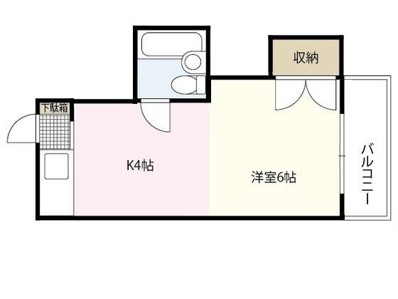 サンローレル船越(1K/3階)の間取り写真