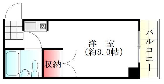 アルティメイトBUILDING天満(ワンルーム/3階)の間取り写真