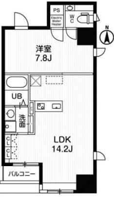 アーバンフラッツ瓦町(1LDK/5階)の間取り写真