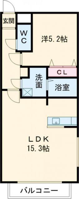 コッコラーレ(1LDK/2階)の間取り写真
