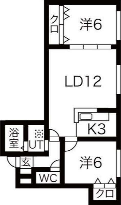 S・U・N287(2LDK/3階)の間取り写真