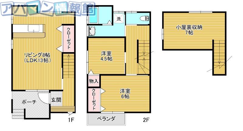 メゾン樹(2LDK/1階)の間取り写真