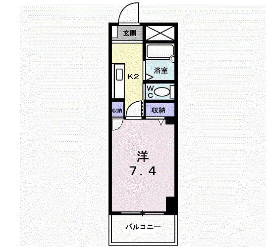 ヴィラアベニュー(1K/1階)の間取り写真