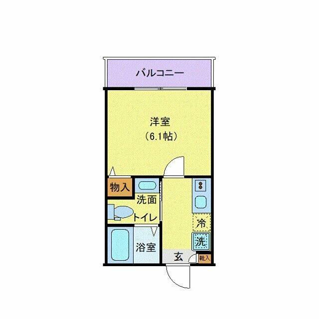 OASIS弘明寺A棟(1K/2階)の間取り写真