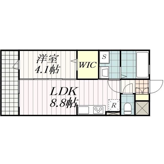 ヴィラ リッツⅢ(1LDK/2階)の間取り写真