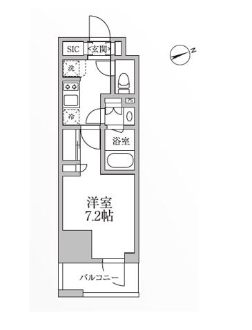 レジディア新御徒町II(1K/9階)の間取り写真