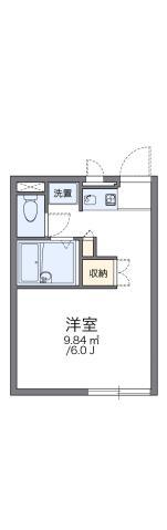 レオパレス郡元(1K/2階)の間取り写真