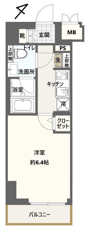 CREST TAPP新横浜(1K/9階)の間取り写真
