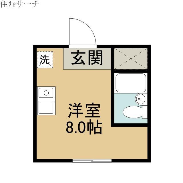 メゾン滝川(ワンルーム/2階)の間取り写真