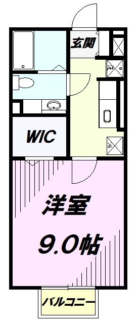 グレースコートA(1K/1階)の間取り写真