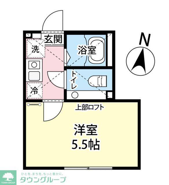 アザーレ・パッシオ久地I(1K/1階)の間取り写真