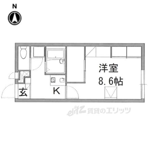 レオパレス TO2(1K/1階)の間取り写真