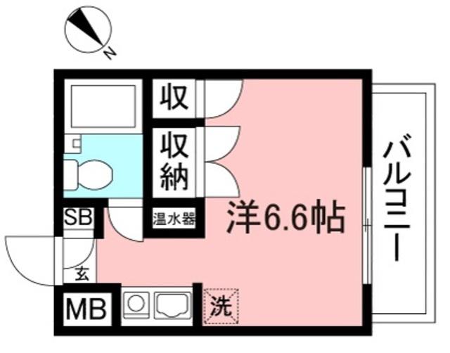 イマージュ日吉(ワンルーム/1階)の間取り写真