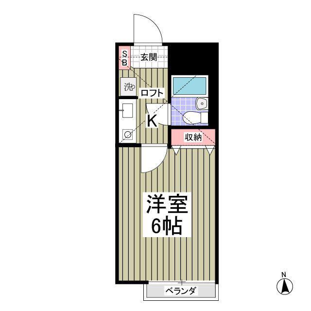 THYMOS三田(ワンルーム/1階)の間取り写真