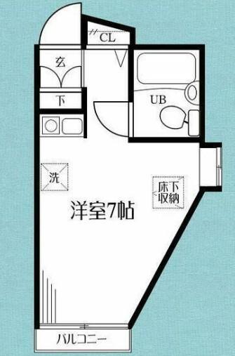 ラックス本牧パート1(ワンルーム/1階)の間取り写真