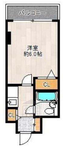 レクシア服部本町(1K/4階)の間取り写真