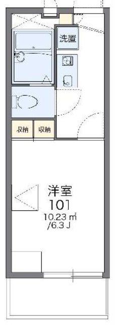 レオパレスブルースカイ(1K/1階)の間取り写真