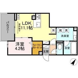 D-SOLIS一社(1LDK/2階)の間取り写真