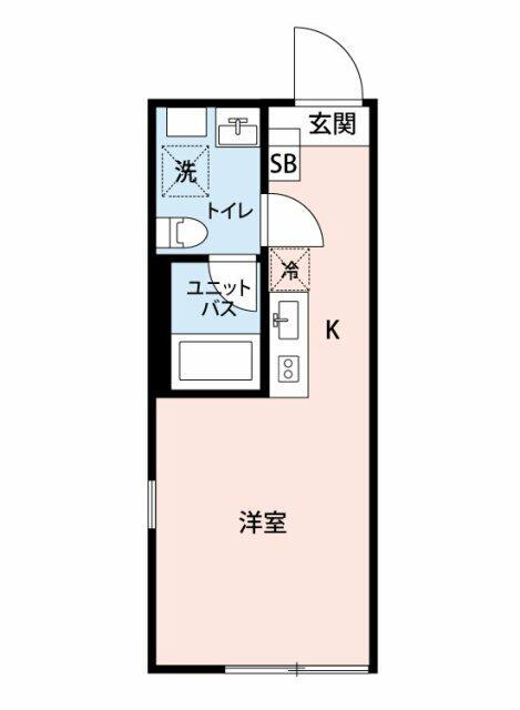 LUDENS平和島(ワンルーム/2階)の間取り写真