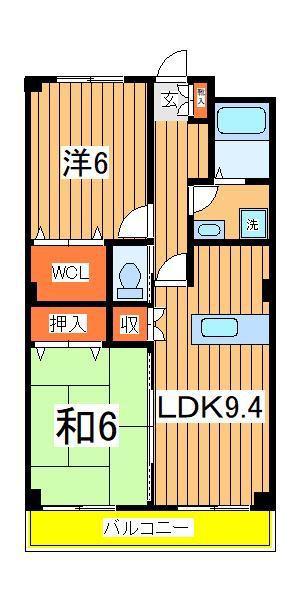 コンフォースⅡ(2LDK/1階)の間取り写真