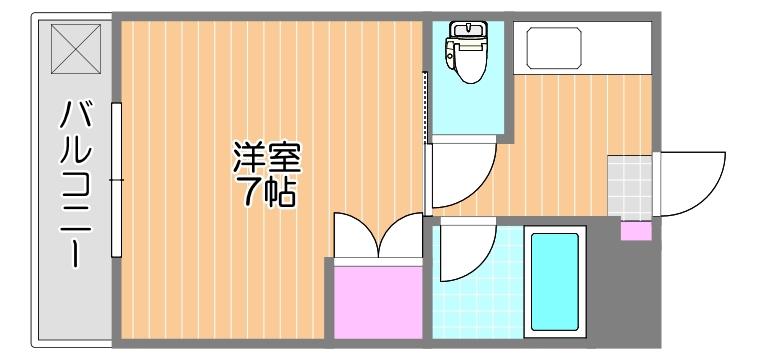 ラ・パルテール福富 壱番館(1K/3階)の間取り写真