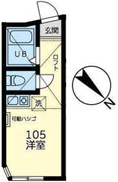 ユナイト中野島レーザーディマルコ(ワンルーム/1階)の間取り写真