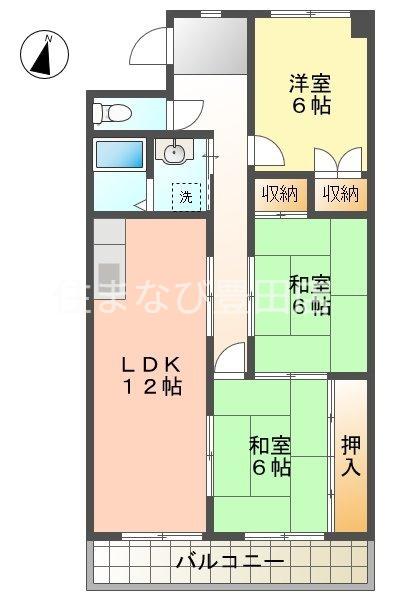 クレストコート35(3LDK/5階)の間取り写真