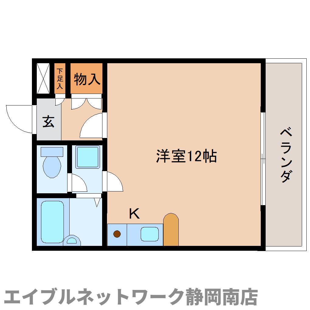 ルミエール馬渕(ワンルーム/2階)の間取り写真