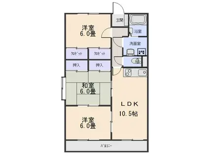 エクセルリバーサイド(3LDK/3階)の間取り写真