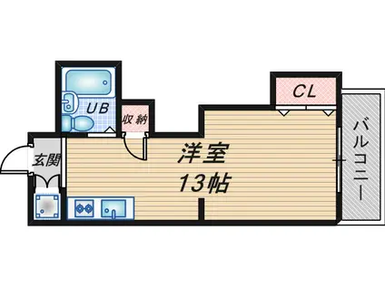 アドレス穂積2(ワンルーム/2階)の間取り写真