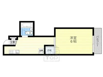 メゾンドバランシャ2(1K/3階)の間取り写真