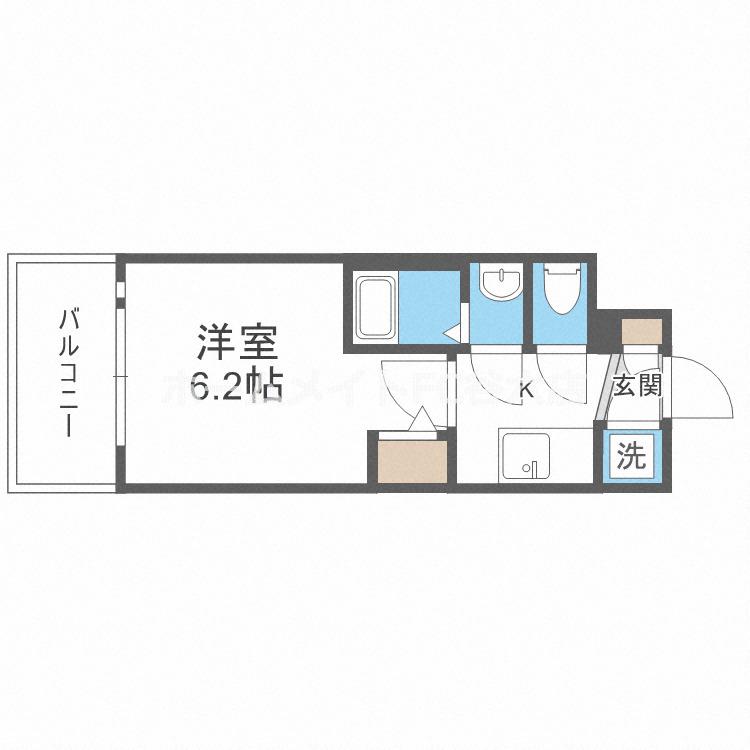 エスリード大阪梅田リュクス(1K/8階)の間取り写真