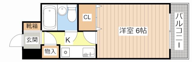 フェルティーシャトー滋賀水口(1K/5階)の間取り写真