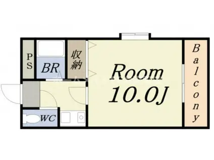 アースエルフィン(1K/4階)の間取り写真