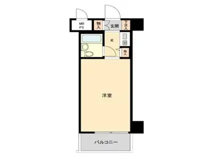 ライオンズマンション鶴見第3(ワンルーム/2階)の間取り写真