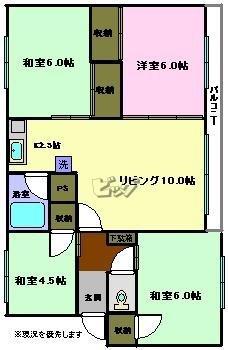 ルミエール有明 A棟(4LDK/2階)の間取り写真