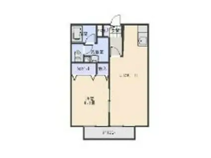 エバーグレースII(1LDK/1階)の間取り写真