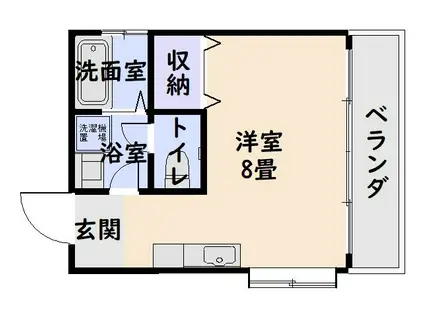 カーサモレーナ(ワンルーム/2階)の間取り写真