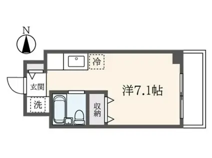 エステートピア(ワンルーム/2階)の間取り写真