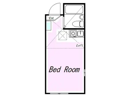 ユナイト上中里ジェイミー(ワンルーム/2階)の間取り写真