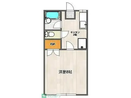 ハイツリベカII(1K/1階)の間取り写真