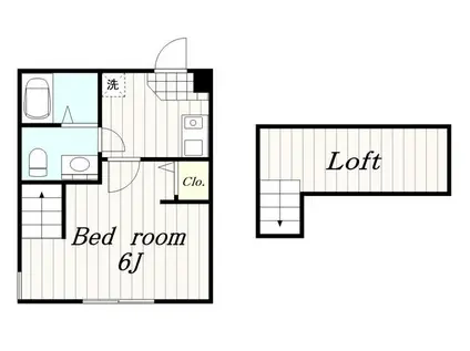 LA LUCE大和 ラルーチェヤマト(1K/1階)の間取り写真